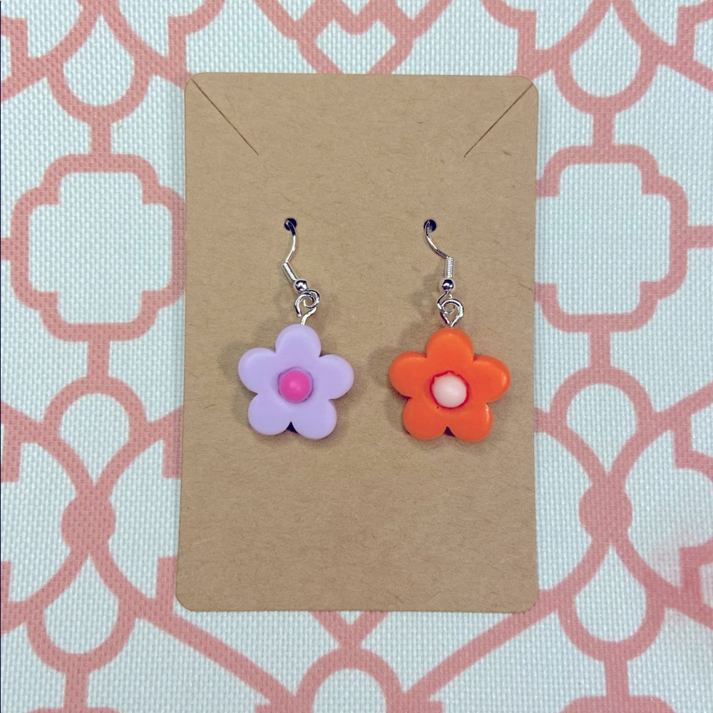 Retro Flower Earrings 🌸 Made By Me ✌🏼
